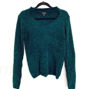 Teal sweater. So fuzzy and comfy! 😍